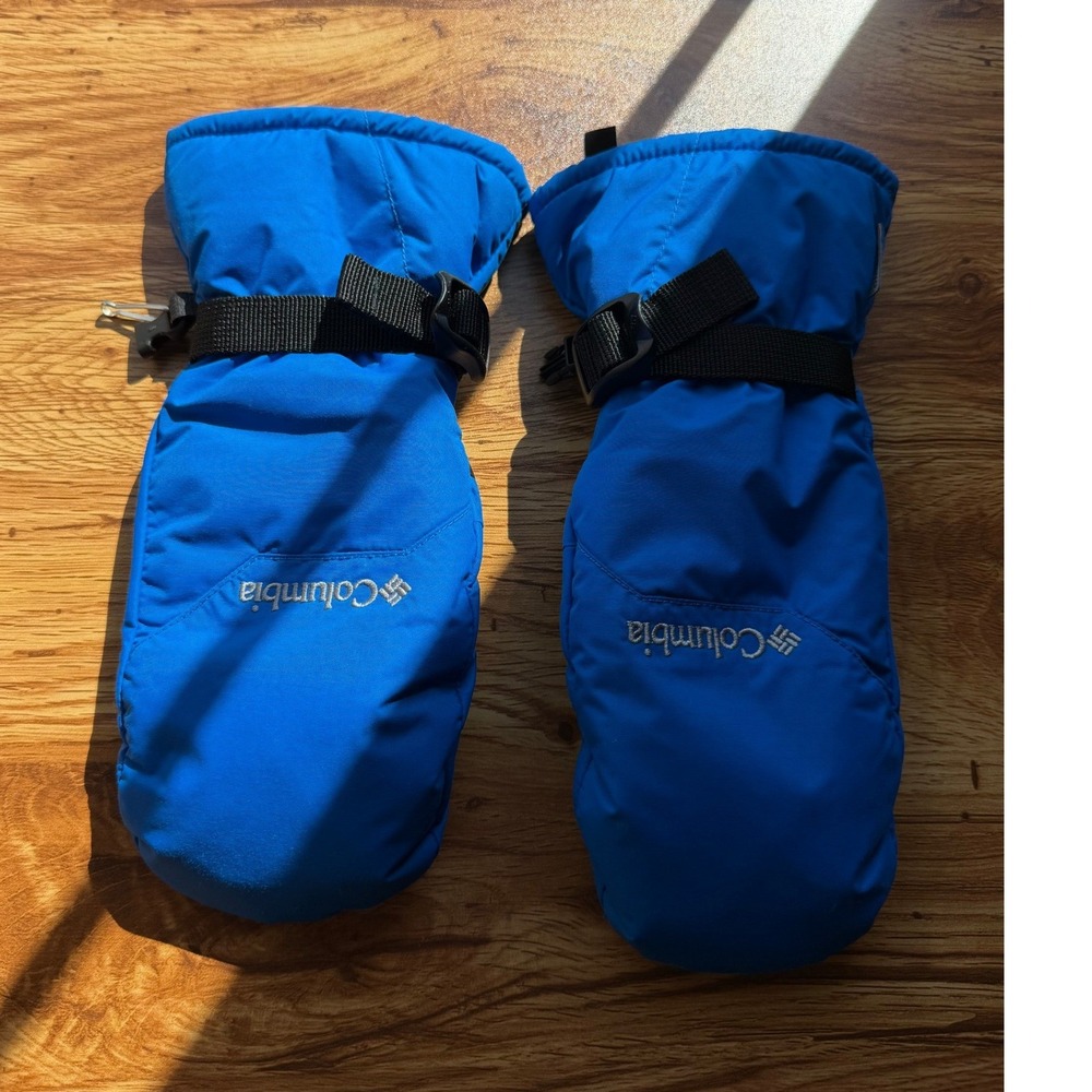 Columbia Youth Large Blue Omni-Heat Insulated Winter Mittens Ski Snow Mitts